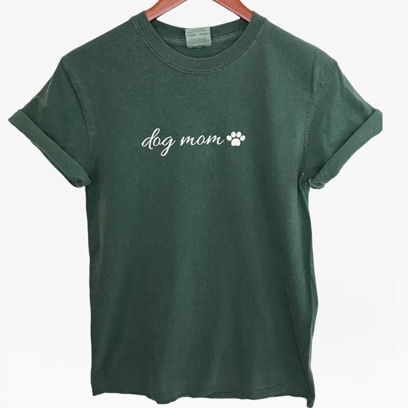 Dog Mom Unisex Adult 100% Cotton Crewneck T-Shirts - Various. - Picture 11 of 15